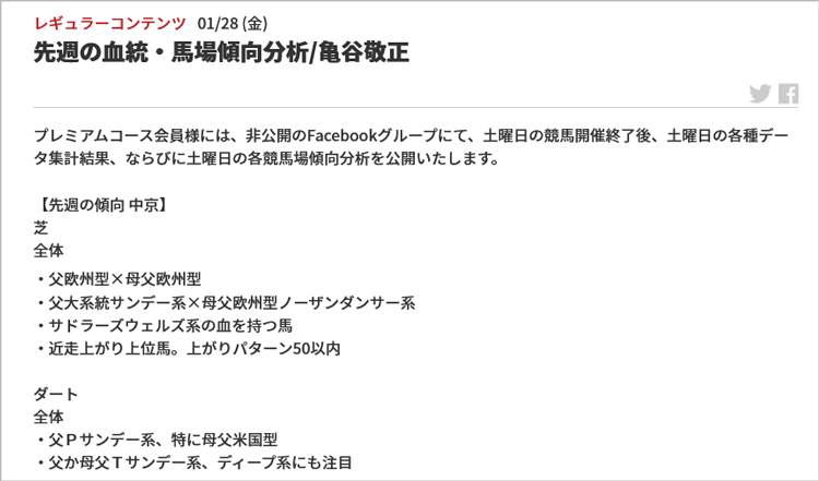 先週(1/24～1/30)の亀谷サロンダイジェスト