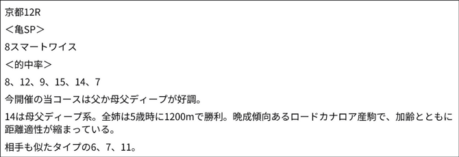 5/31京都12Rの亀SP 5/31京都12Rの亀SP