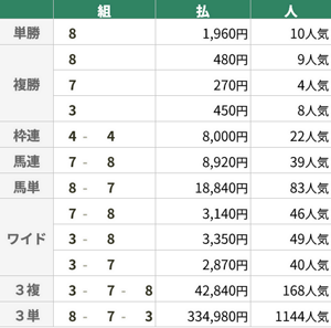 9月5日 中山11R 京成杯AH 9月5日 中山11R 京成杯AH