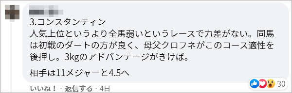  土曜阪神1R サロンメンバーの見解 