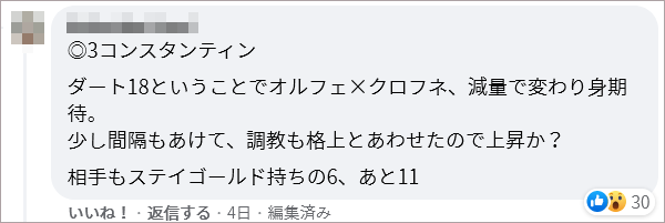  土曜阪神1R サロンメンバーの見解 