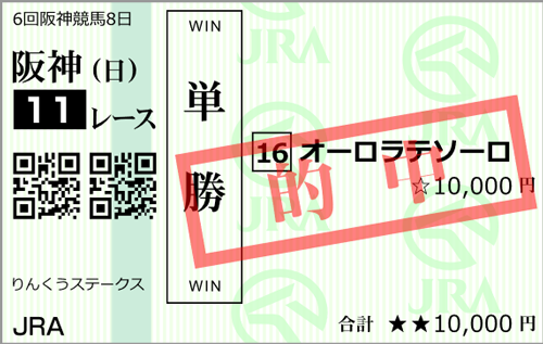 12/26 阪神11R 的中馬券