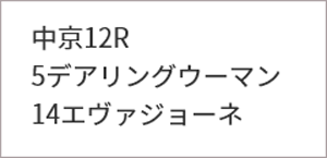 1/8(土) 中京12R 買いパターン該当馬