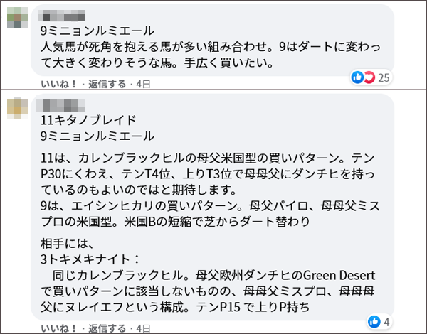 1/8(土) 中山1R サロンメンバーの見解