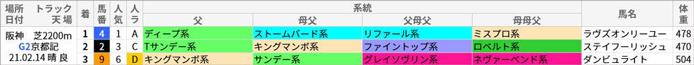 京都記念 過去10年好走馬/系統