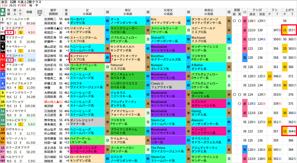 日曜東京12R