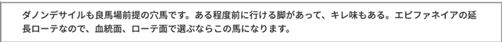 “ローテ×血統”錬金術