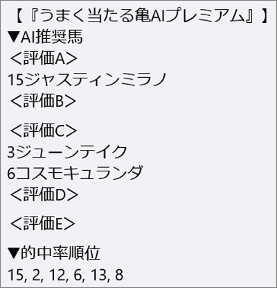 5月26日(日)東京11R 日本ダービー 亀AI評価