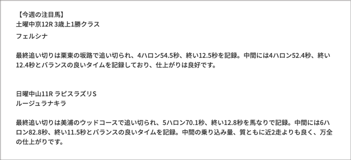 調教ジャッジ 調教ジャッジ