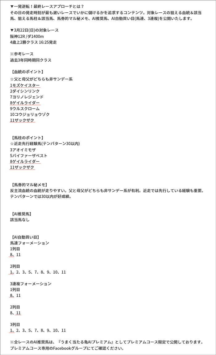 最終レースアプローチ