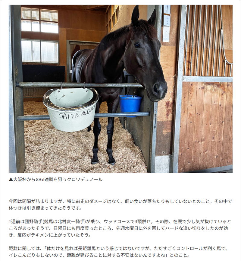 大スポ・赤城記者の栗東トレセンレポート