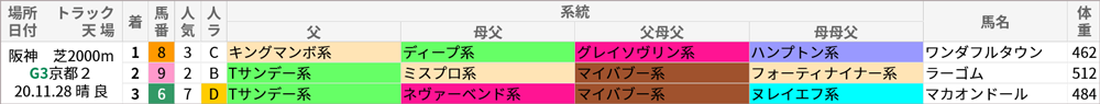 京都2歳S 過去10年好走馬 系統＾